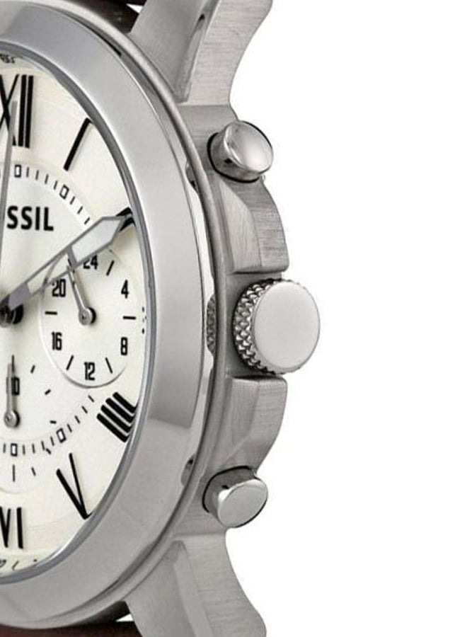 FOSSIL Men's Grant Chronograph Watch FS4735 - 44 mm - Brown  - Image 4