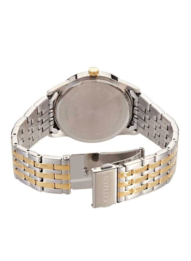 سيتيزن ساعة يد بعقارب مقاومة للماء طراز BI5006-81P - 39 مم - فضي/ذهبي للرجال  - Image 2