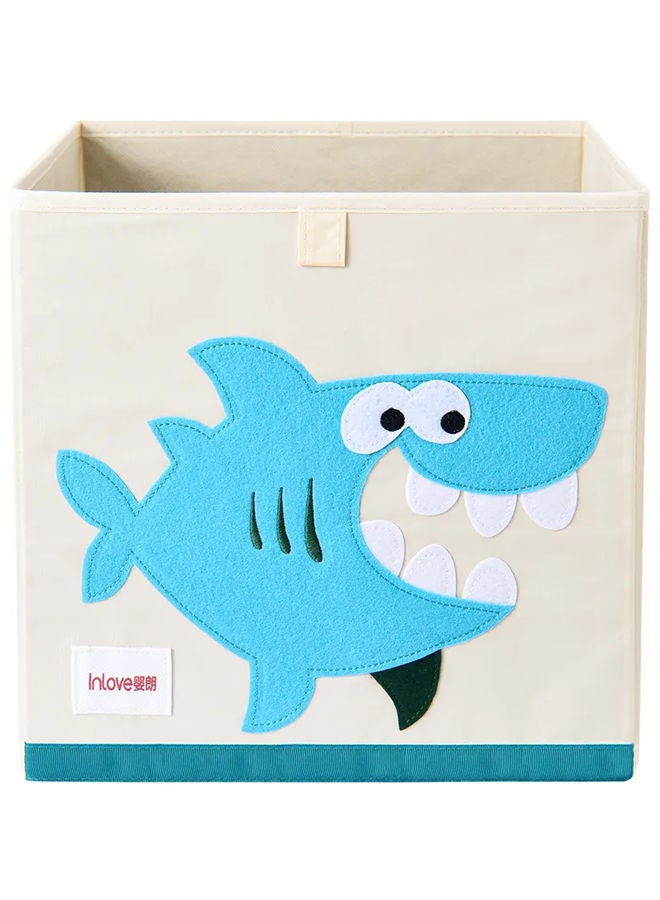 ديكورك Kids mix animal Print Non Woven Fabric Storage Box For Organization Grey/Blue 33 x 33 x 33cm - Image 1