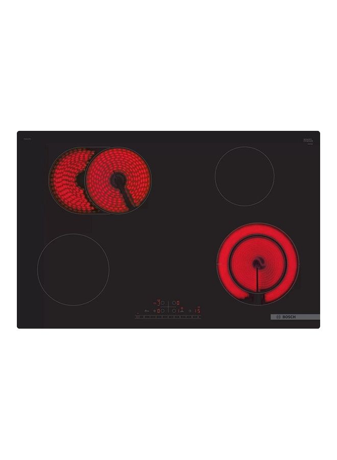 BOSCH Series 6 Electric Hob Ceramic 80cm 4 Burners PKN811FP2E Black - Image 1