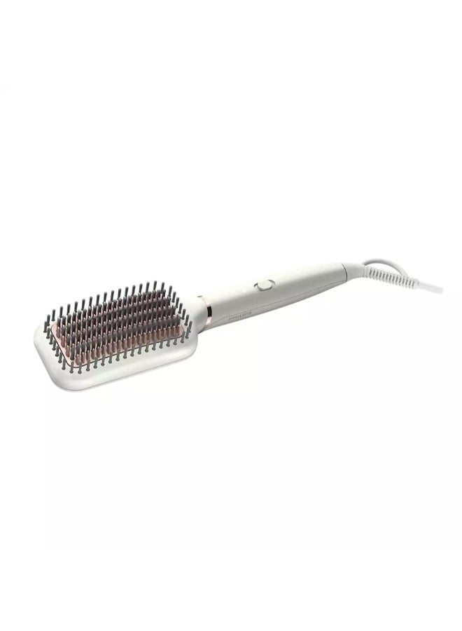 Philips - StyleCare Auto Curler And Heated Straightening Brush BHH888/03, 2 Years Warranty White/Pink - Image 1