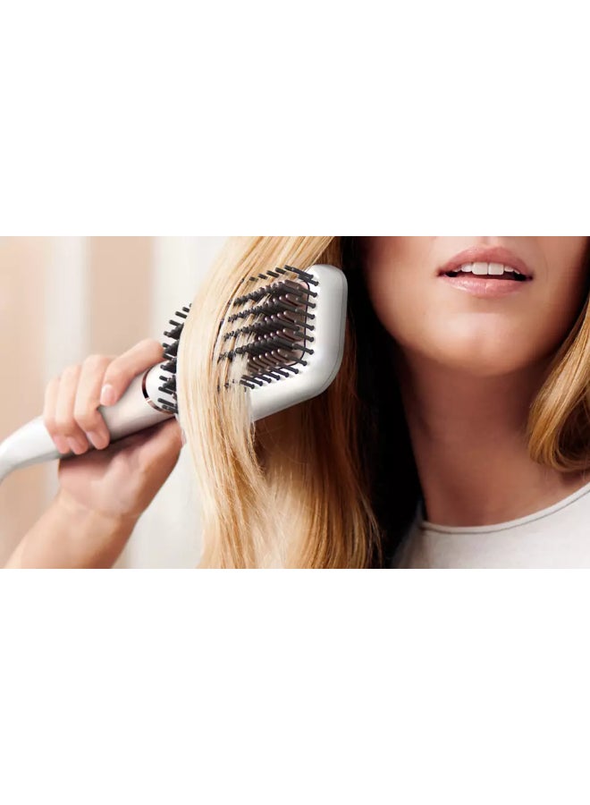 Philips - StyleCare Auto Curler And Heated Straightening Brush BHH888/03, 2 Years Warranty White/Pink - Image 1