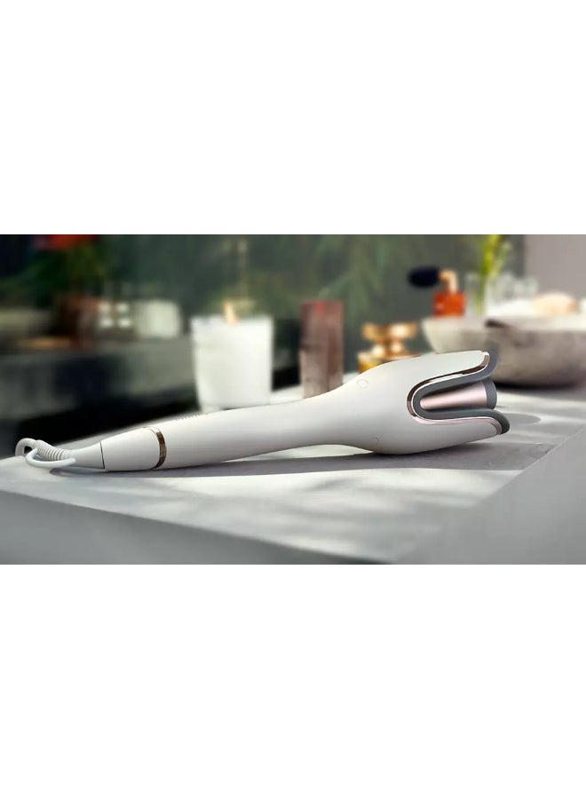 Philips - StyleCare Auto Curler And Heated Straightening Brush BHH888/03, 2 Years Warranty White/Pink - Image 1