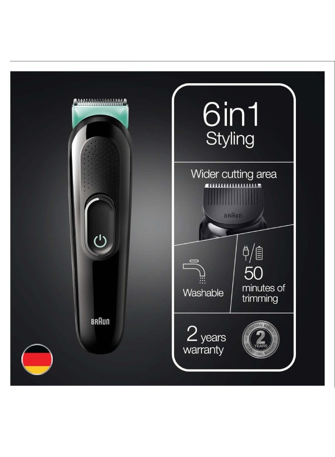 BRAUN - Beard Trimmer BT3221 With Precision Dial And Comb Black/Blue - Image 1