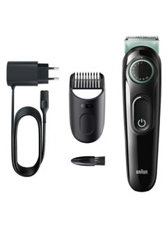 BRAUN Beard Trimmer BT3221 With Precision Dial And Comb Black/Blue  - Image 3