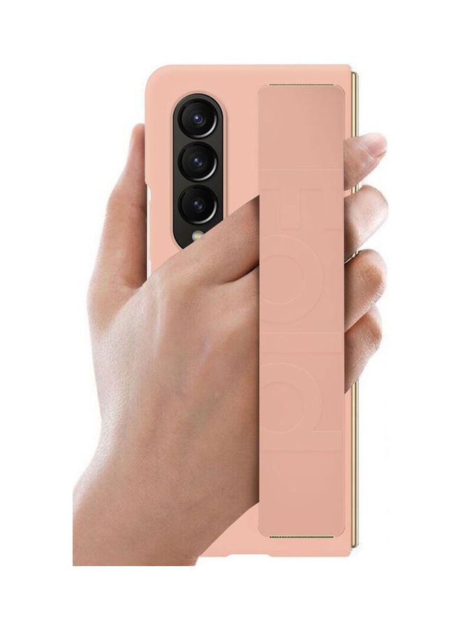 MARGOUN Silicone Grip Cover Case with Wrist Strap for Samsung Galaxy Z Fold 4 Pink - Image 1
