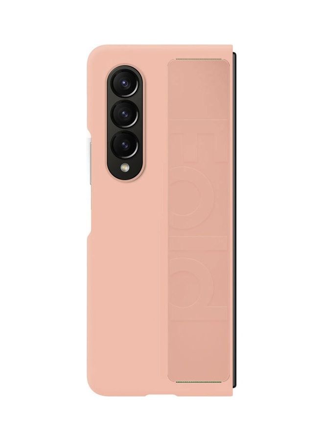 MARGOUN Silicone Grip Cover Case with Wrist Strap for Samsung Galaxy Z Fold 4 Pink - Image 4