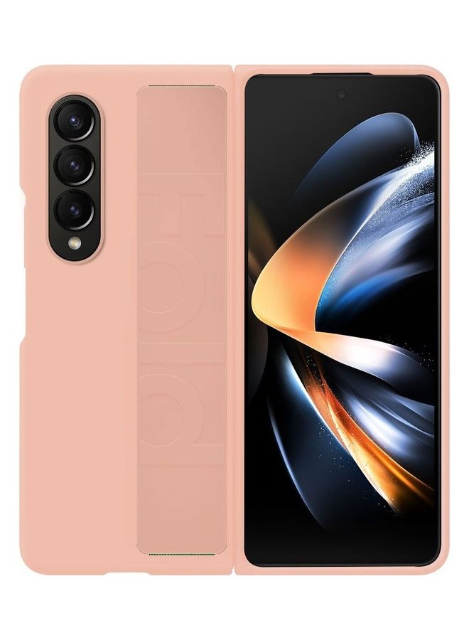 MARGOUN Silicone Grip Cover Case with Wrist Strap for Samsung Galaxy Z Fold 4 Pink - Image 2
