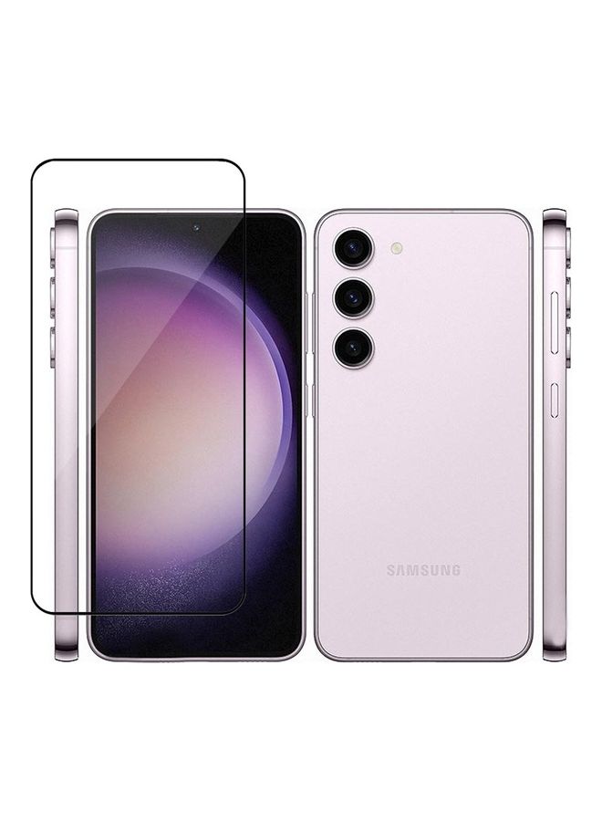 MARGOUN Tempered Glass 9H Anti-Scratch Shatterproof HD Edge to Edge Full Coverage Film 6.1 inch for Samsung Galaxy S23 Screen Protector Clear/Black - Image 4