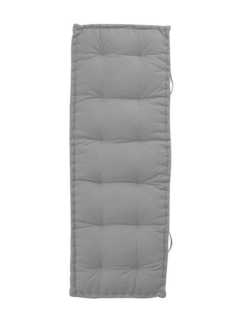 Rectangular Daybed Floor Cushion Velvet Grey 72x24cm