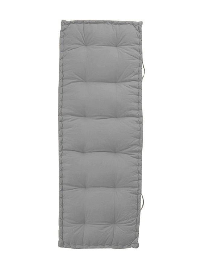 REGAL IN HOUSE - Rectangular Daybed Floor Cushion Velvet Grey 72x24cm - Image 1