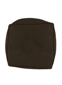 REGAL IN HOUSE Square Decorative Floor Cushion Linen Dark Brown 65x65cm  - Image 1