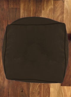 REGAL IN HOUSE Square Decorative Floor Cushion Linen Dark Brown 65x65cm  - Image 2