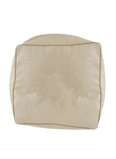 REGAL IN HOUSE Square Decorative Floor Cushion Linen Light Beige 65x65cm  - Image 1