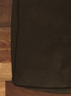 REGAL IN HOUSE Square Decorative Floor Cushion Linen Dark Brown 65x65cm  - Image 3