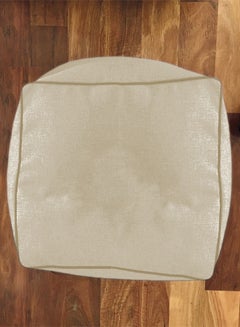 REGAL IN HOUSE Square Decorative Floor Cushion Linen Light Beige 65x65cm  - Image 2