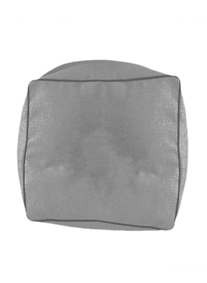 REGAL IN HOUSE - Square Decorative Floor Cushion Linen Light Grey 65x65cm - Image 1