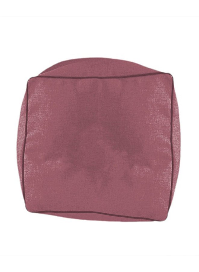 REGAL IN HOUSE - Square Decorative Floor Cushion Linen Dark Pink 65x65cm - Image 1