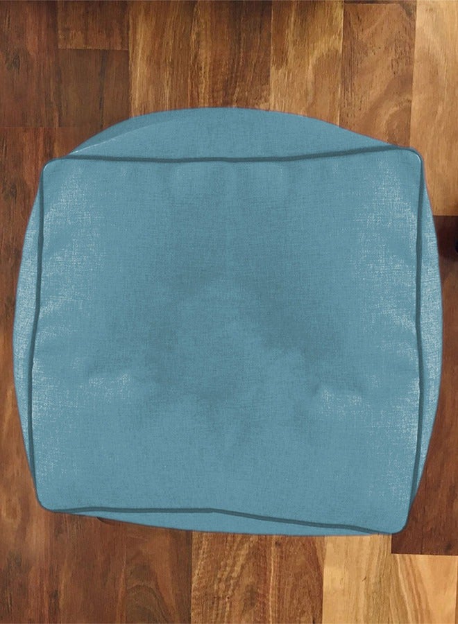 Square Decorative Floor Cushion Linen Turquoise 65x65cm - v1676370913/N38504257A_2