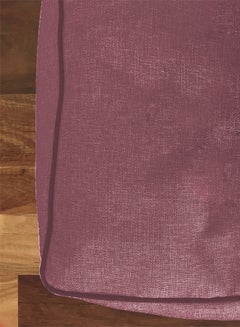 REGAL IN HOUSE Square Decorative Floor Cushion Linen Dark Pink 65x65cm  - Image 3
