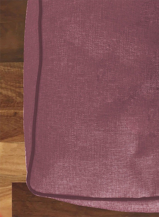 REGAL IN HOUSE - Square Decorative Floor Cushion Linen Dark Pink 65x65cm - Image 1