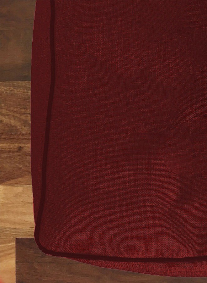 ريغال إن هاوس وسادة أرضية ديكور مربعة الشكل من الكتان كتان برغندي 65x65سم  - Image 3