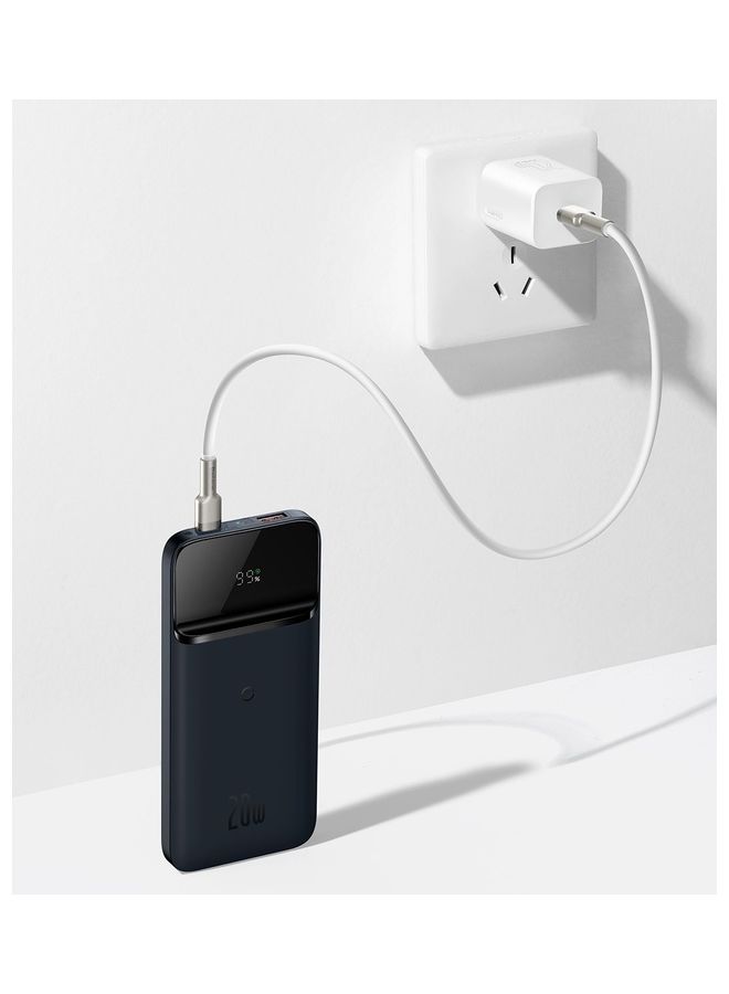 Baseus - 10000 mAh Magnetic Mag-Safe Wireless Power Bank 10000mAh Fast Charging PD 20W for iPhone 14,13,12 Series Blue/Black - Image 1