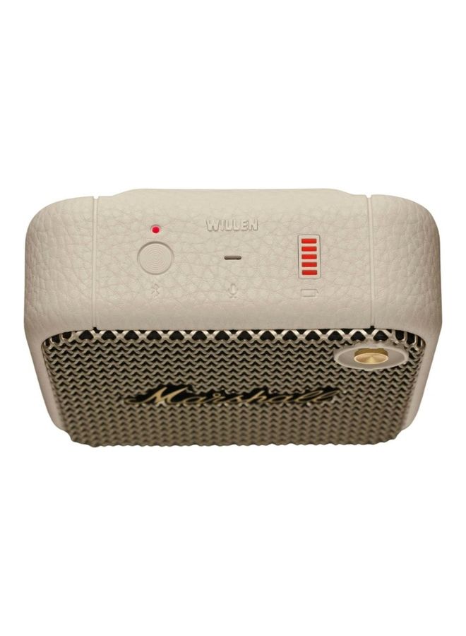Marshall Willen Bluetooth Speaker, Wireless, 15+ Hours Playtime, Water-Resistent, Quick Charge, Stackable - Cream  - Image 3