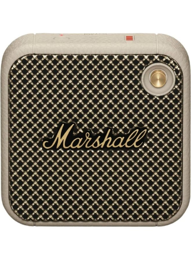 Marshall Willen Bluetooth Speaker, Wireless, 15+ Hours Playtime, Water-Resistent, Quick Charge, Stackable - Cream  - Image 1