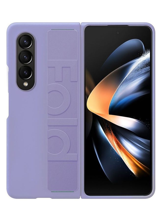 MARGOUN Silicone Grip Cover Case with Wrist Strap for Samsung Galaxy Z Fold 4 Purple - Image 2