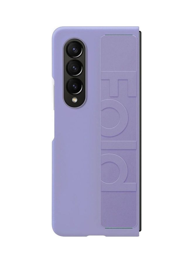 MARGOUN Silicone Grip Cover Case with Wrist Strap for Samsung Galaxy Z Fold 4 Purple - Image 4