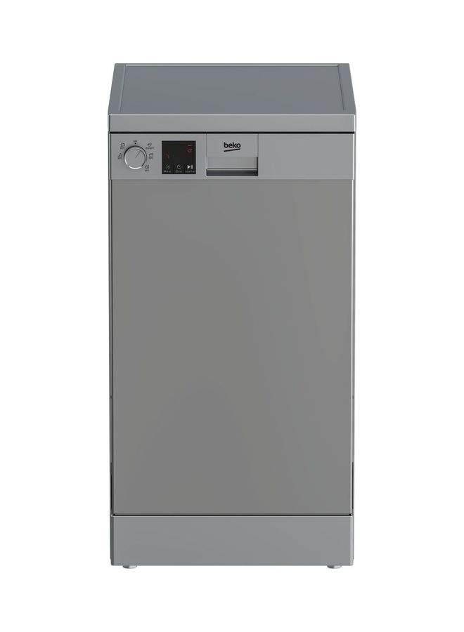 Beko - Dishwasher 45 cm 5 program 10 person LED  Display Half load  time delay DVS05020S silver - Image 1