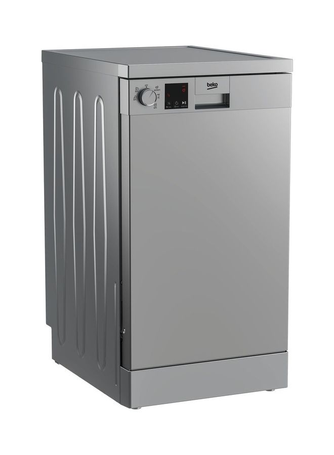 Beko - Dishwasher 45 cm 5 program 10 person LED  Display Half load  time delay DVS05020S silver - Image 1
