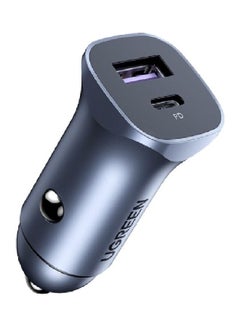 Ugreen Car Charger With USB And PD Port 30W Grey 