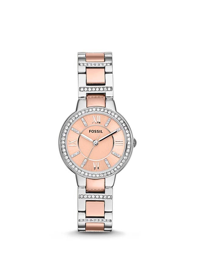 FOSSIL Women's Virginia Analog Watch ES3405 - 30 mm - Silver/Rose Gold  - Image 1