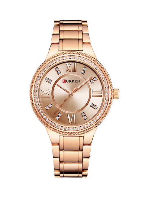 Women's Water Resistant Analog Watch 9004 - 30 mm - Rose Gold