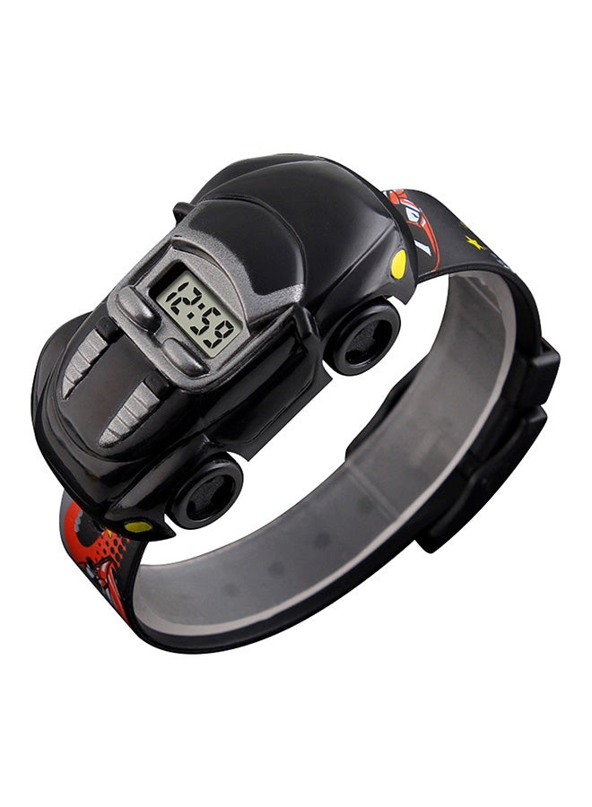 سكمي ساعة يد رقمية من بلاستيك بي في سي 1241 - 28 ملم - أسود للأولاد - Image 1