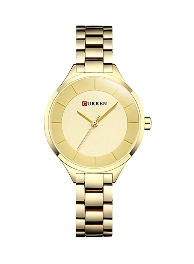 CURREN Women's Stainless Steel Analog Watch WT-CU-9015-GO#D2 - 26 mm - Gold - Image 1