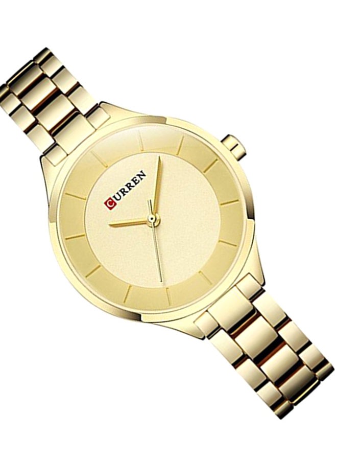 CURREN Women's Stainless Steel Analog Watch WT-CU-9015-GO#D2 - 26 mm - Gold - Image 4