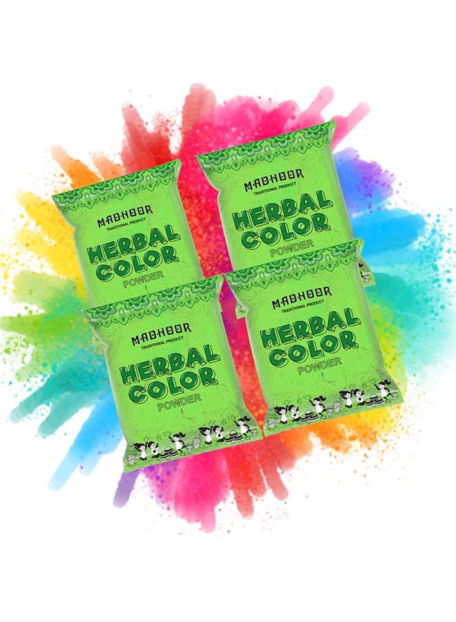 Madhoor Herbal Holi Color Light Green 100gm  - Image 2