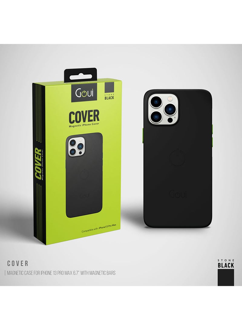 Goui Iphone Case 13 Pro Max 6.7 Inch With Magnetic Bars Stone Black - Image 3