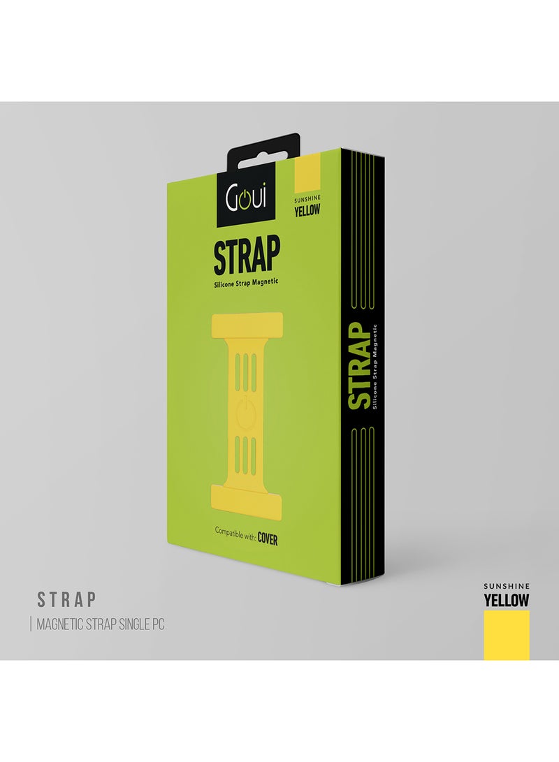 جوي حزام مغناطيسي مع حامل أصابع باللون الأصفر : تعزيز الوظائف والراحة والأناقة لجعل استخدام الهاتف وحمله أسهل أصفر كأشعة الشمس - Image 4