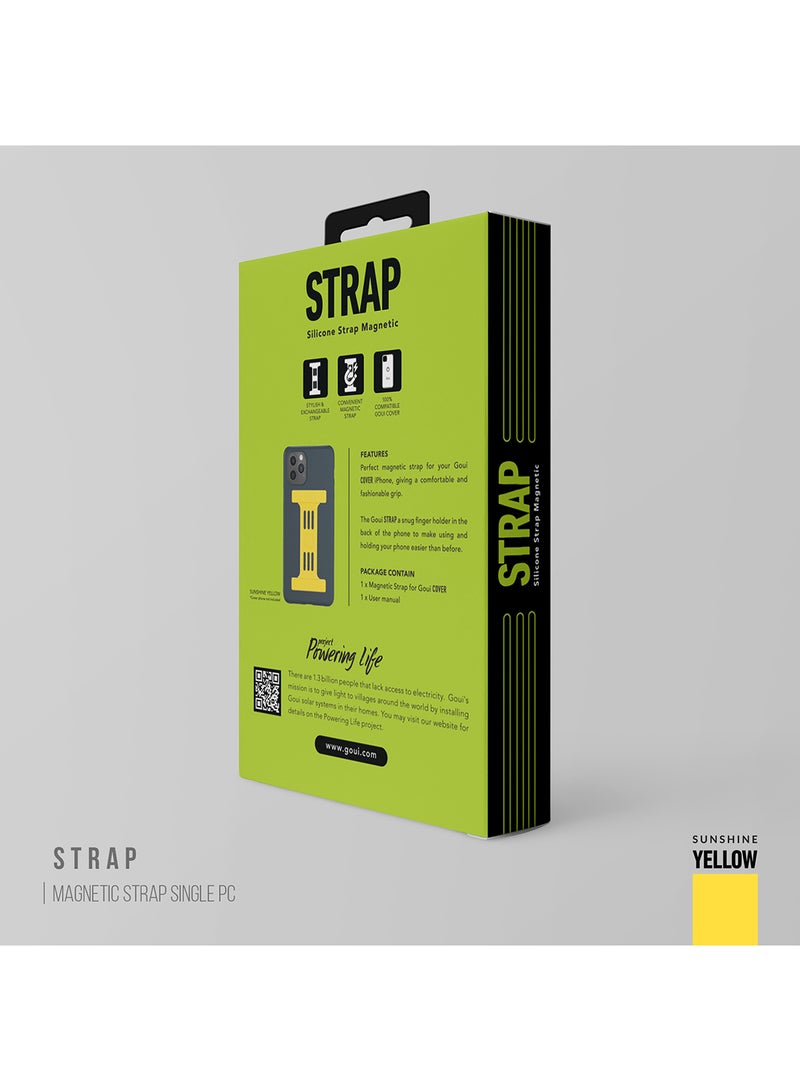 جوي حزام مغناطيسي مع حامل أصابع باللون الأصفر : تعزيز الوظائف والراحة والأناقة لجعل استخدام الهاتف وحمله أسهل أصفر كأشعة الشمس - Image 5