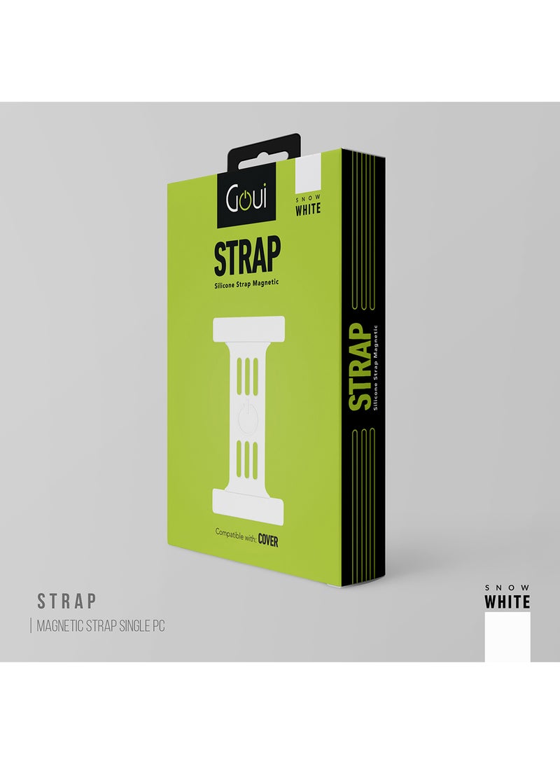 Goui Magnetic Strap with Finger Holder : Enhance Functionality, Comfort, and Style for Easier Phone Use and Carrying - Snow White  - Image 4