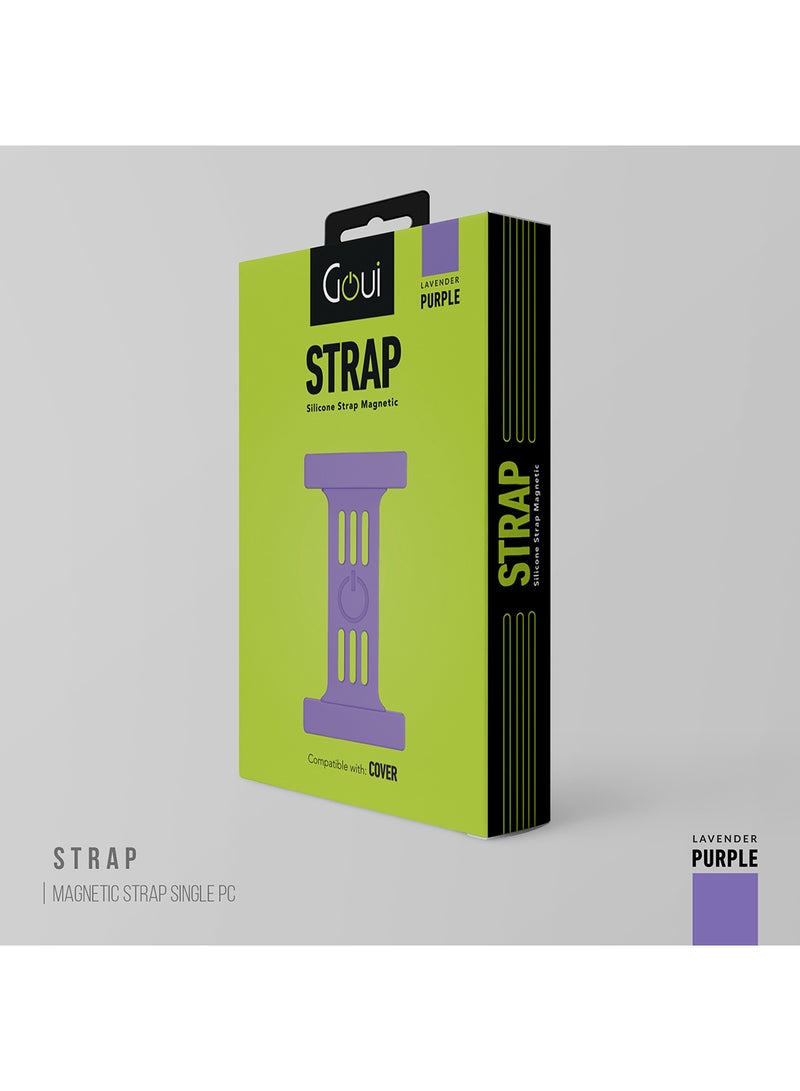 Magnetic Strap with Finger Holder : Enhance Functionality, Comfort, and Style for Easier Phone Use and Carrying - Lavender Purple