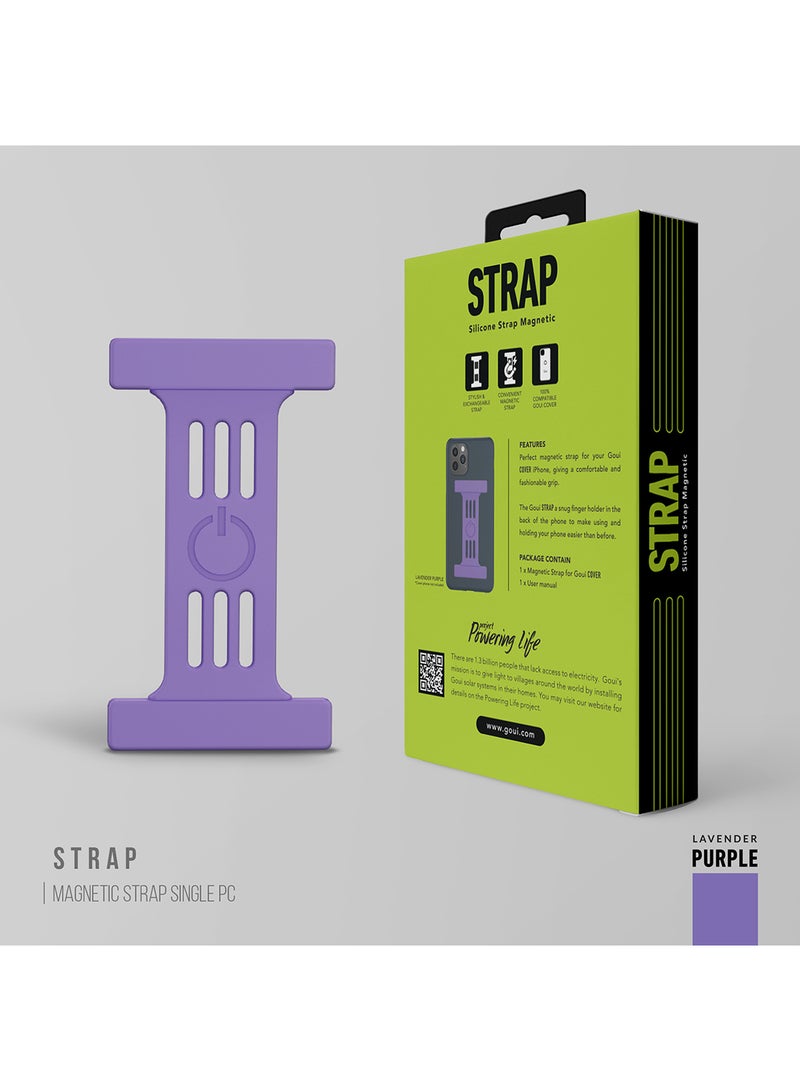 Magnetic Strap with Finger Holder : Enhance Functionality, Comfort, and Style for Easier Phone Use and Carrying - Lavender Purple