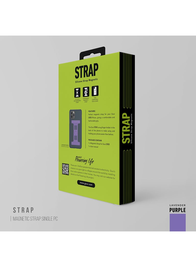 Magnetic Strap with Finger Holder : Enhance Functionality, Comfort, and Style for Easier Phone Use and Carrying - Lavender Purple
