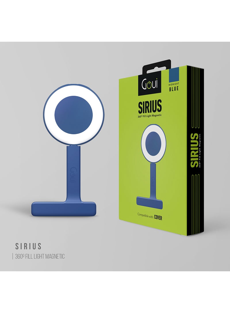 Sirius-Blue Fill Light Magnetic: The Ultimate Magnetic Fill Light for Your iPhone Goui Cover – 100% Compatible with Goui Strap, 360° Angle Rotation for Perfect Photos and Videos - Midnight Blue