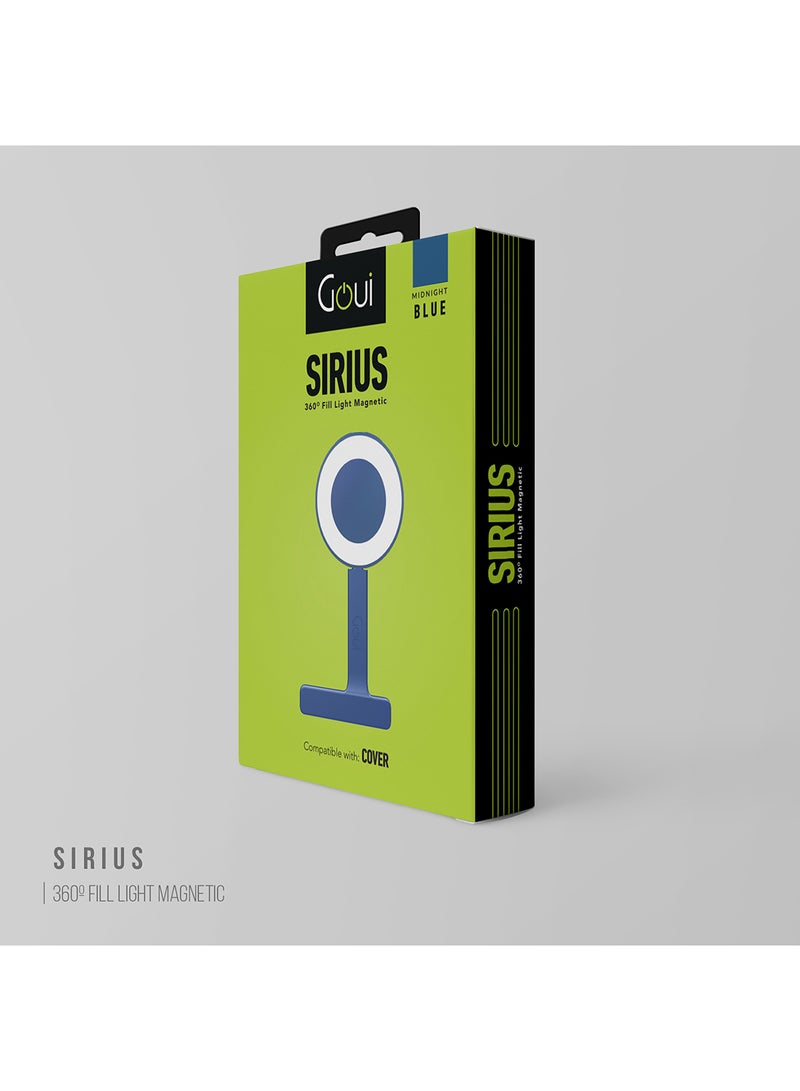 Sirius-Blue Fill Light Magnetic: The Ultimate Magnetic Fill Light for Your iPhone Goui Cover – 100% Compatible with Goui Strap, 360° Angle Rotation for Perfect Photos and Videos - Midnight Blue