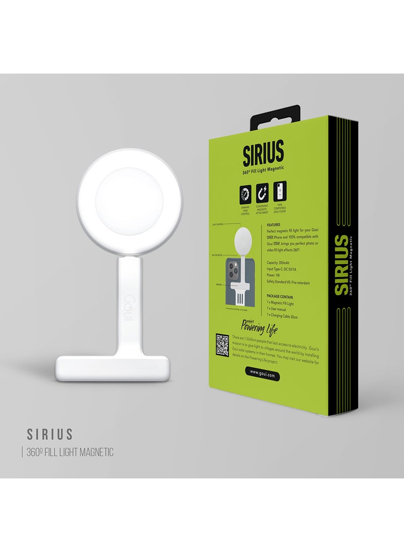 Goui Sirius-Snow White Fill Light Magnetic: The Ultimate Magnetic Fill Light for Your iPhone Goui Cover – 100% Compatible with Goui Strap, 360° Angle Rotation for Perfect Photos and Videos - Snow White  - Image 4